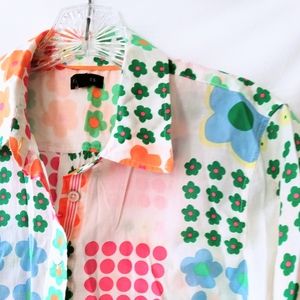 Talbots spring flowers blouse size small